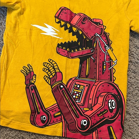 Old Navy Yellow T-Rex Robot Tee - Picture 2 of 3